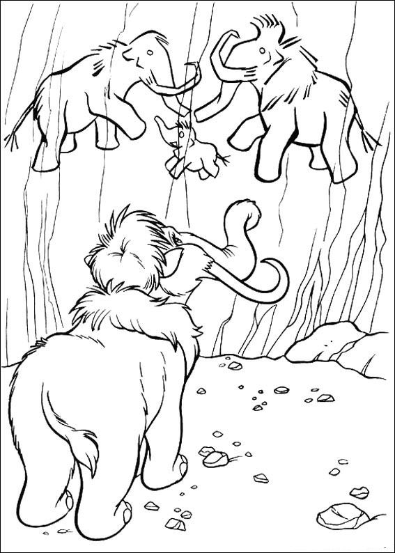 Plansa de colorat cu Ice Age 37 31